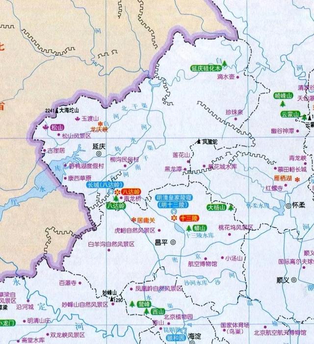 北京八达岭长城地图